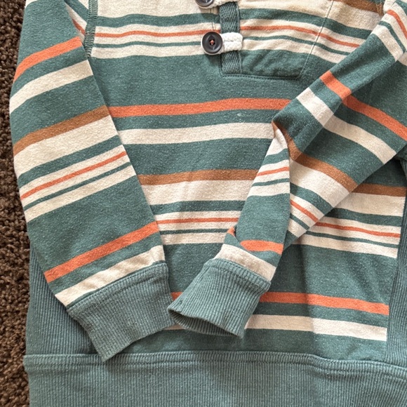 Little Boys Long Sleeve Shirt Bundle - Striped Green, White, Red, Beige - Picture 11 of 12